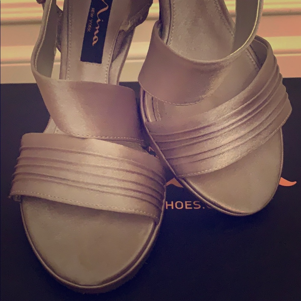 Evening Silver Sandal Heels